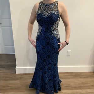 Mermaid style embellished dress